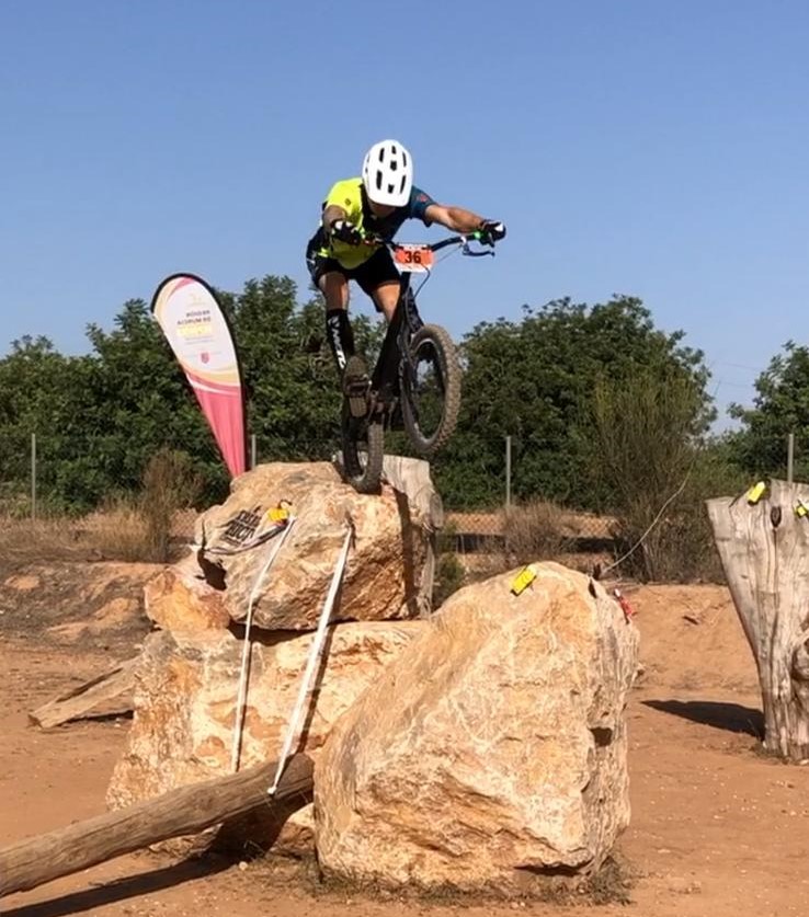 Mikel Azcona, en el Campeonato de Espa&ntilde;a de trial bici 2024